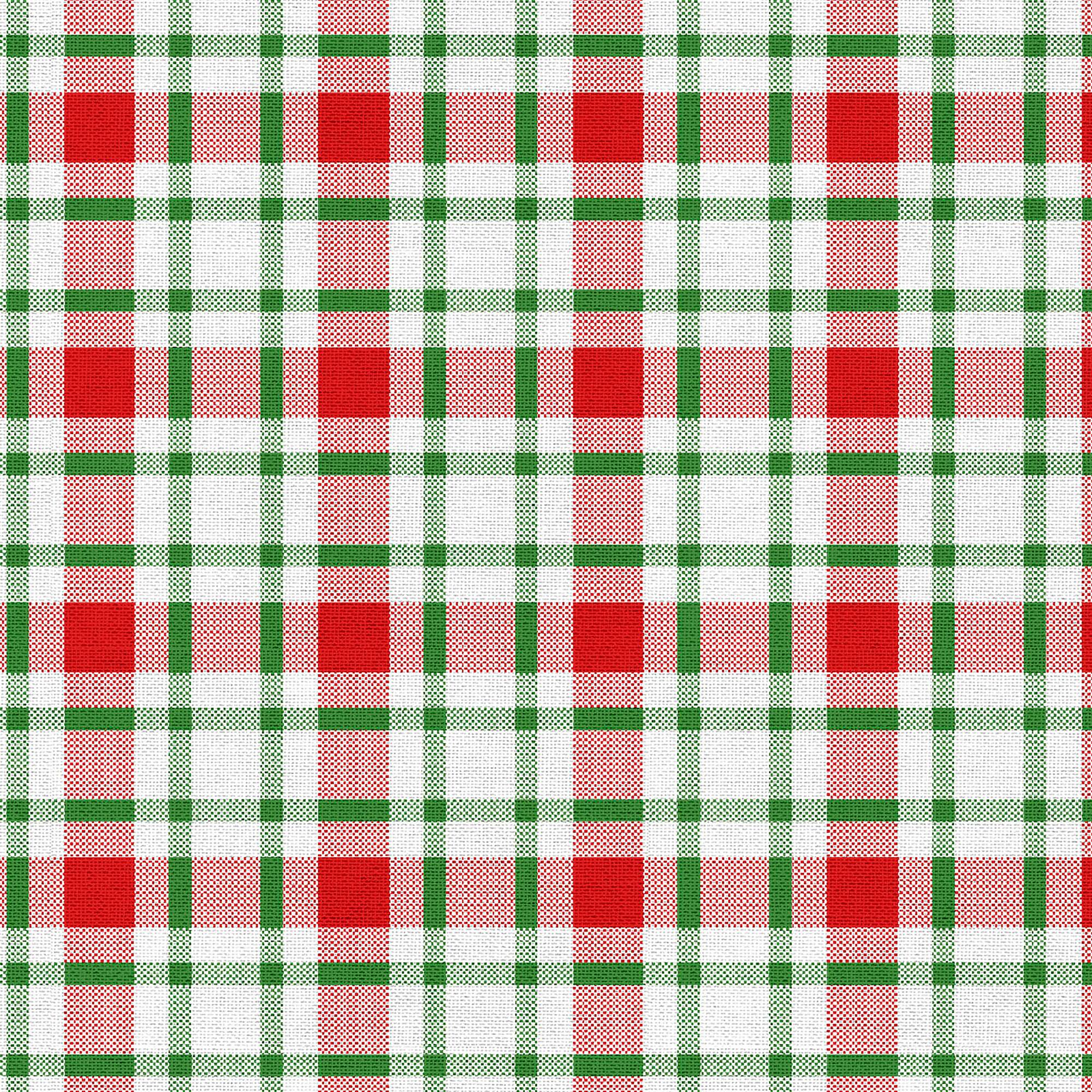 Fabric Editions White Winter Plaid Cotton Fabric